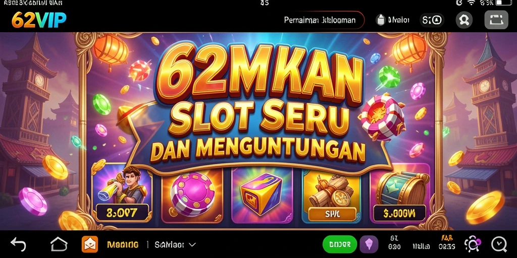 Screenshot permainan 62VIP menampilkan aksi seru di slot.
