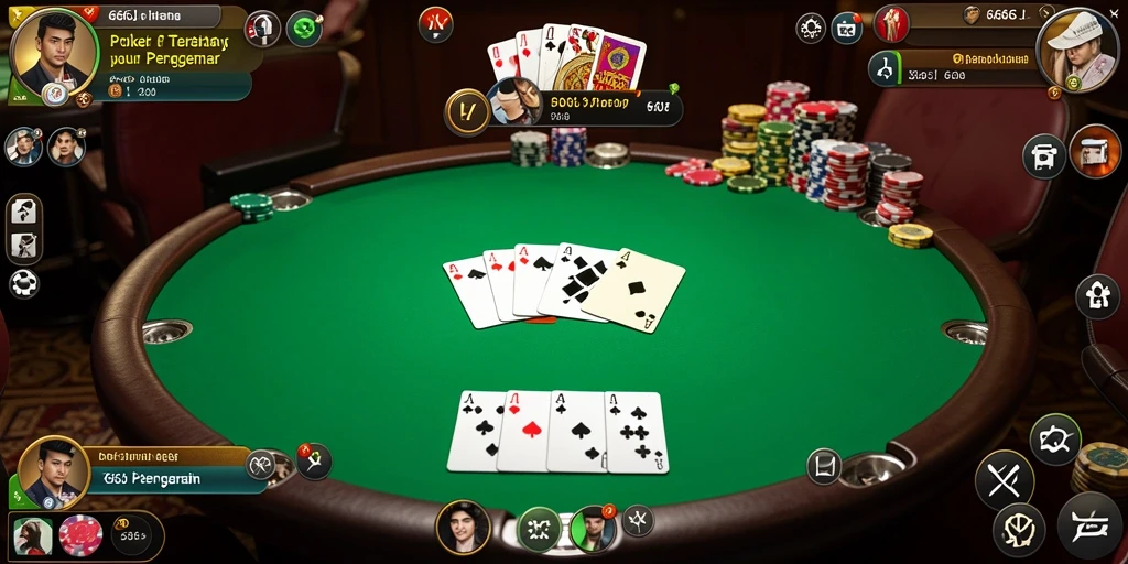 Gameplay Poker seru dan menarik dalam 666J.