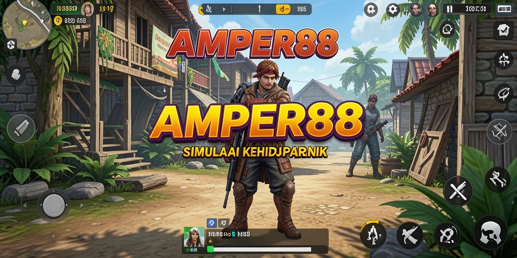 Tampilan gameplay menarik dari AMPER88 dengan berbagai aktivitas.