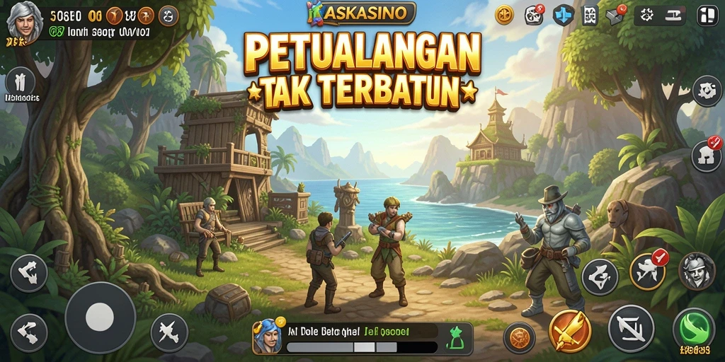 Screenshot gameplay ASKASINO menampilkan eksplorasi dunia terbuka yang menakjubkan.