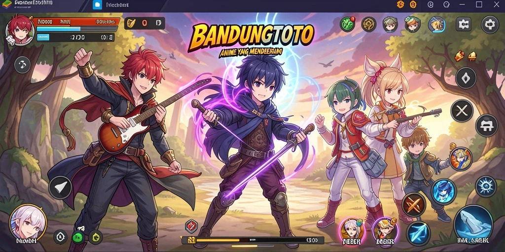 Screenshot utama BANDUNGTOTO menampilkan aksi karakter Anime yang intens.