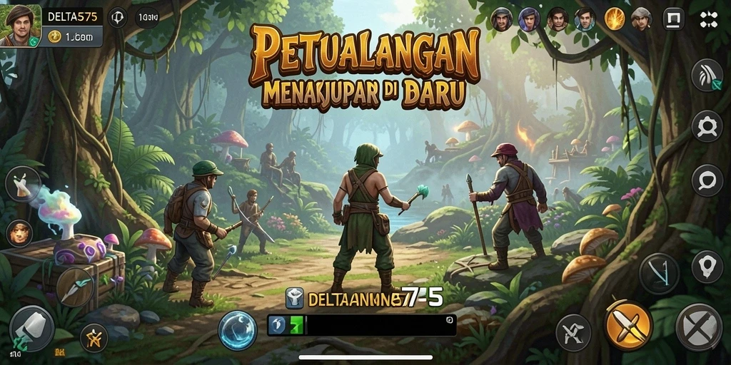 Tampilan gameplay menarik dari DELTA575 saat menjelajahi dunia baru.
