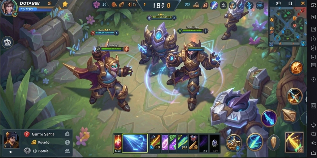 Tampilan menarik dari permainan DOTA88 dengan gameplay santai.