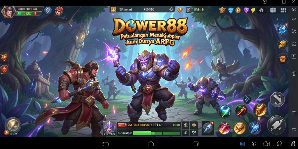 Tangkapan layar menampilkan pertempuran epik di dunia <strong>DOWER88</strong>.