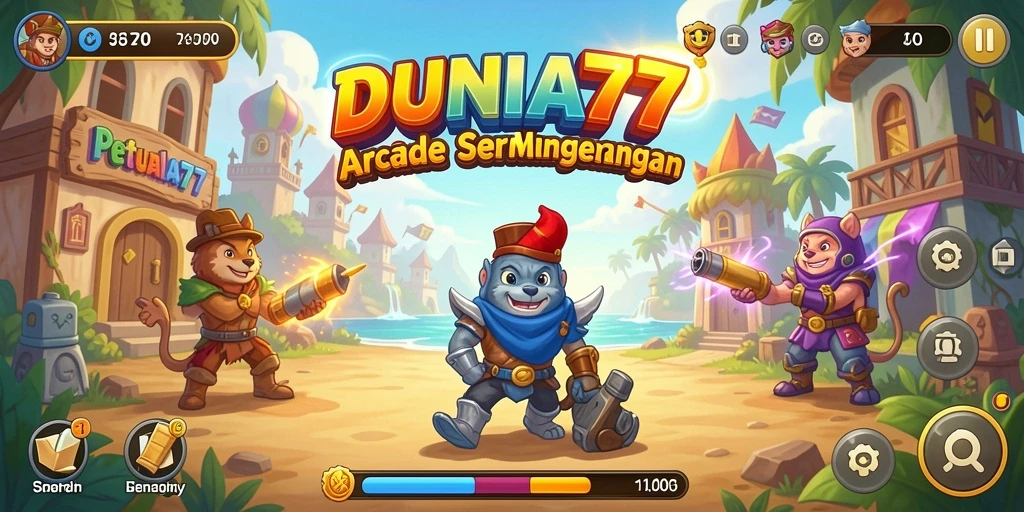Tangkapan layar dari gameplay yang seru di DUNIA77.