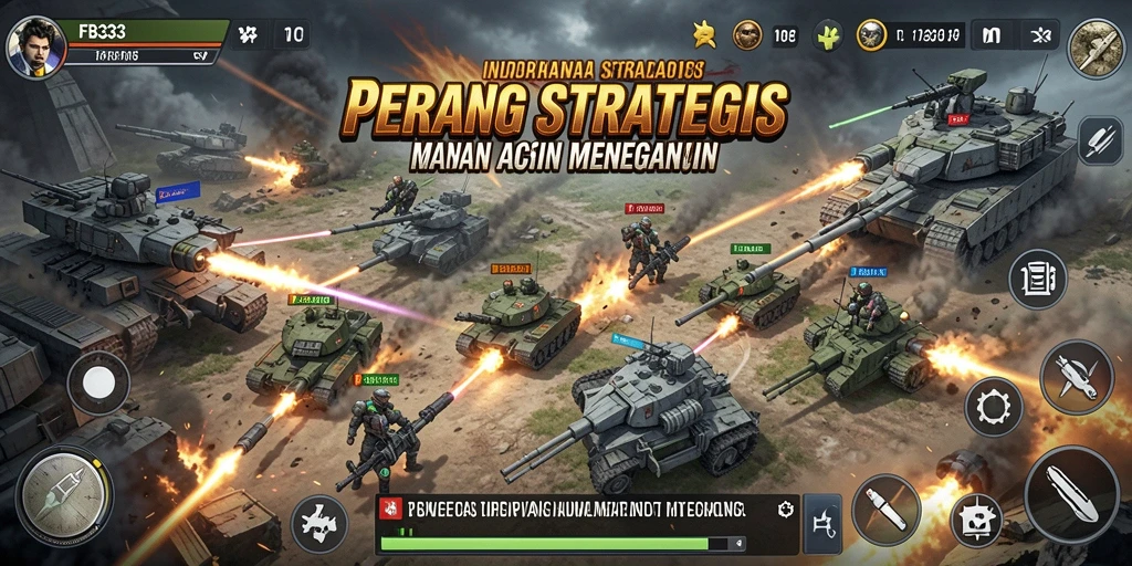 Tangkapan layar gameplay FB333 menampilkan aksi perang yang mendebarkan.