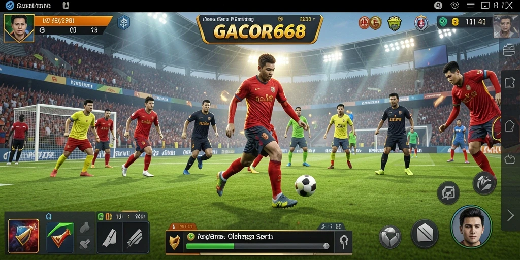 Screenshot GACOR668 menampilkan aksi seru dalam permainan olahraga.