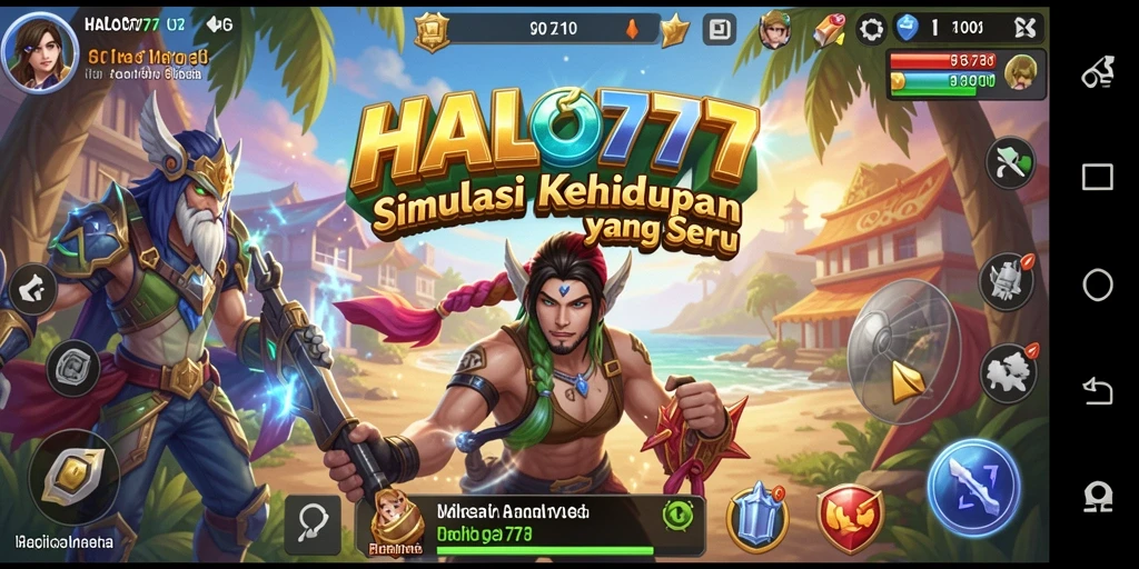 Tampilan gameplay seru dari HALO777 dalam simulasi kehidupan.