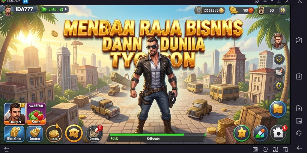 Tangkapan layar gameplay IDA777 yang menggambarkan strategi bisnis.