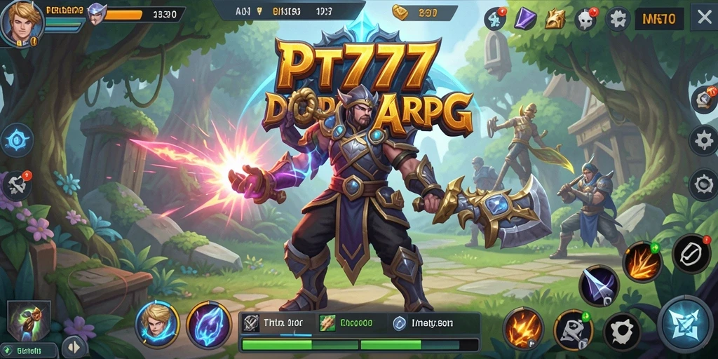 Tampilan gameplay PT777 yang seru dalam pertempuran ARPG.