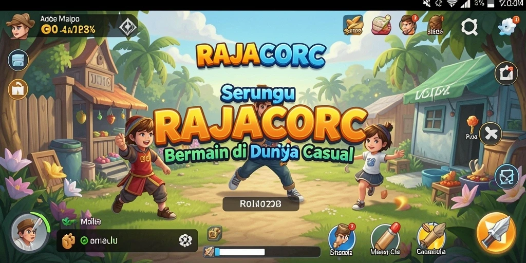 Tampilan gameplay seru dari RAJACORC dengan berbagai tantangan menarik.