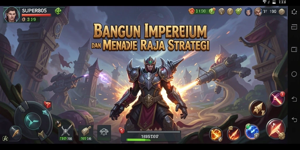 Tampilan screenshot SUPER805 menunjukkan aksi strategi yang mendebarkan dalam pembangunan kerajaan.